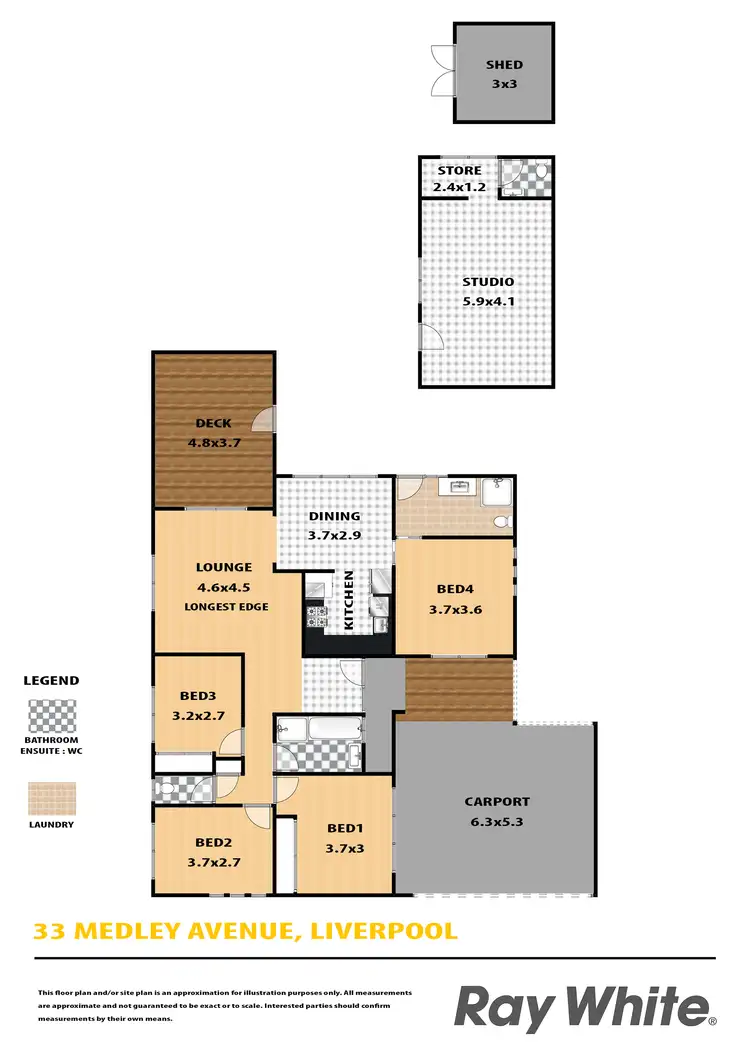 Floorplan of Homely house listing, 33 Medley Avenue, Liverpool NSW 2170