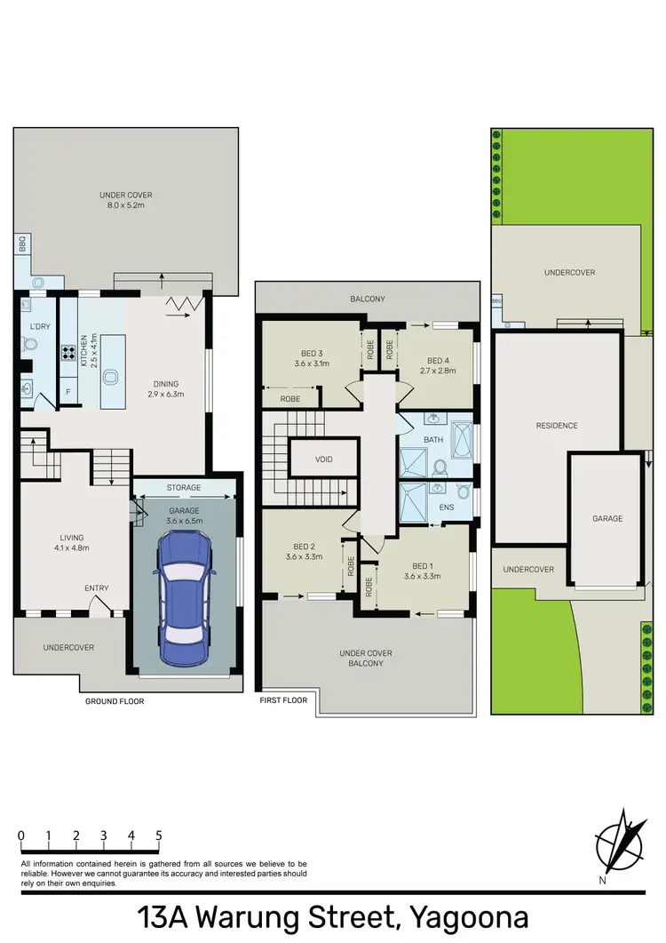 Floorplan of Homely semi-detached listing, 13A Warung Street, Yagoona NSW 2199