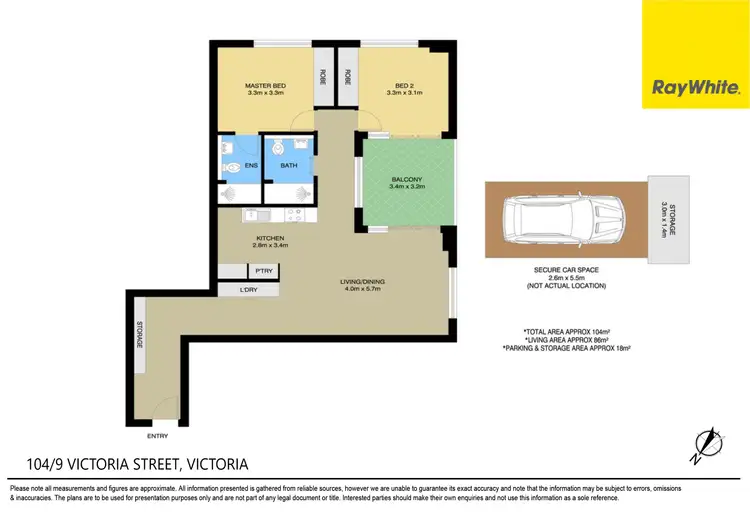 Floorplan of Homely unit listing, 104/9 Victoria Street, Roseville NSW 2069