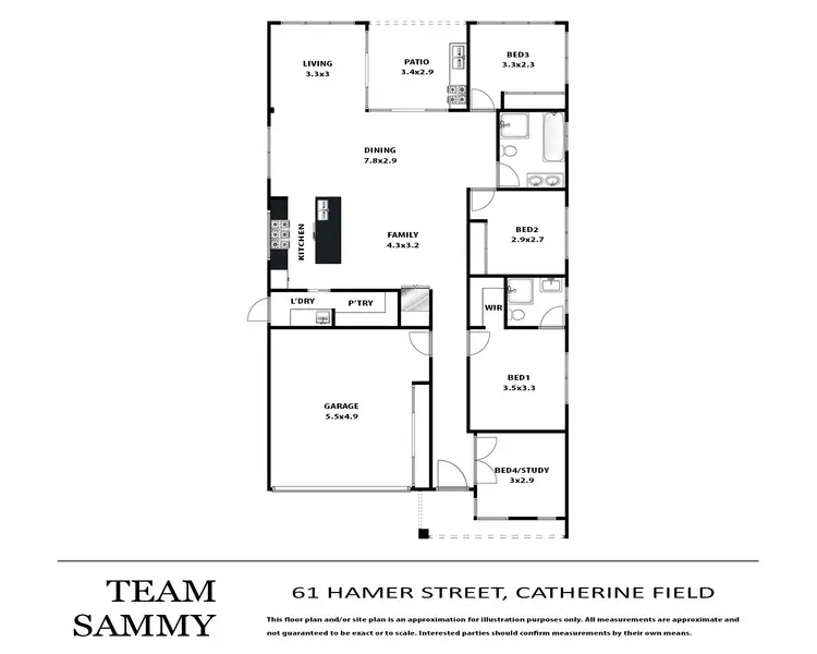Floorplan of Homely house listing, 61 Hamer Street, Catherine Field NSW 2557