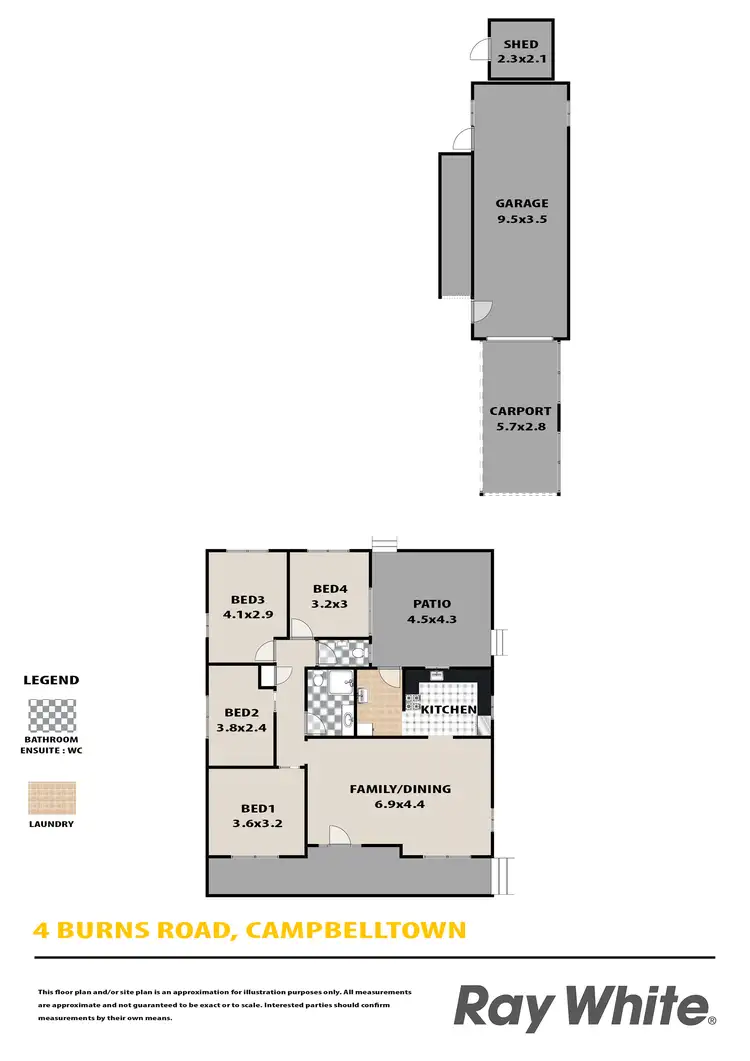 Floorplan of Homely house listing, 4 Burns Road, Campbelltown NSW 2560