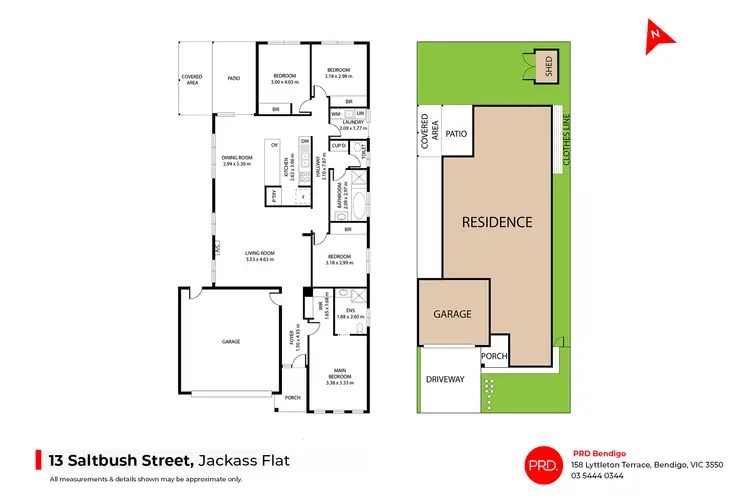 Floorplan of Homely house listing, 13 Saltbush Street, Jackass Flat VIC 3556