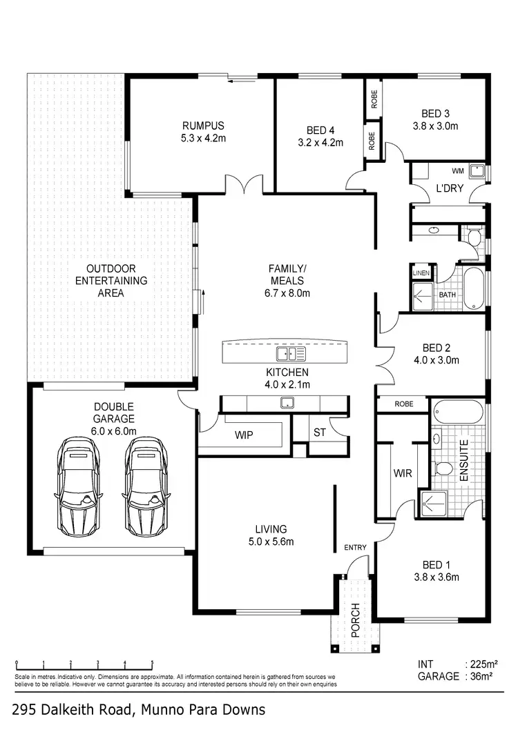 Floorplan of Homely house listing, 295 Dalkeith Road, Munno Para Downs SA 5115