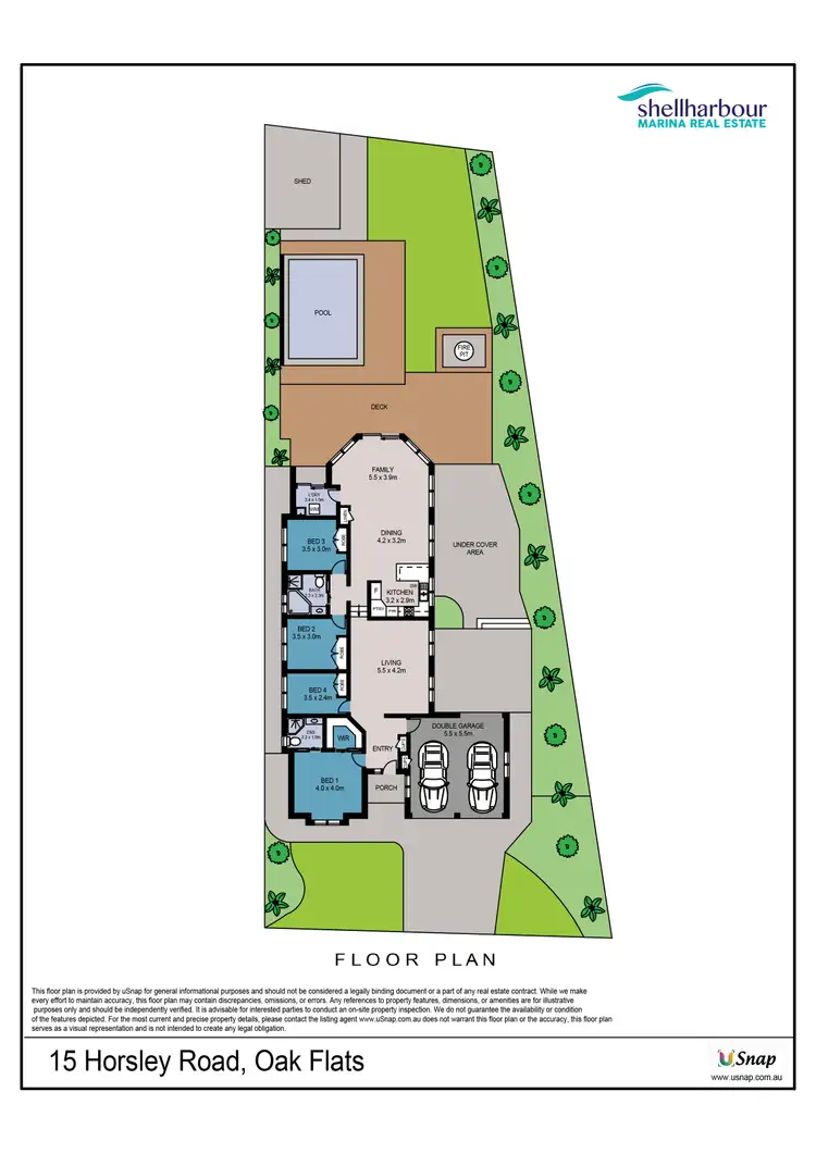 Floorplan of Homely house listing, 15 Horsley Road, Oak Flats NSW 2529