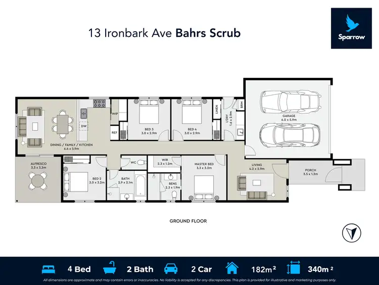 Floorplan of Homely house listing, 13 Ironbark Avenue, Bahrs Scrub QLD 4207