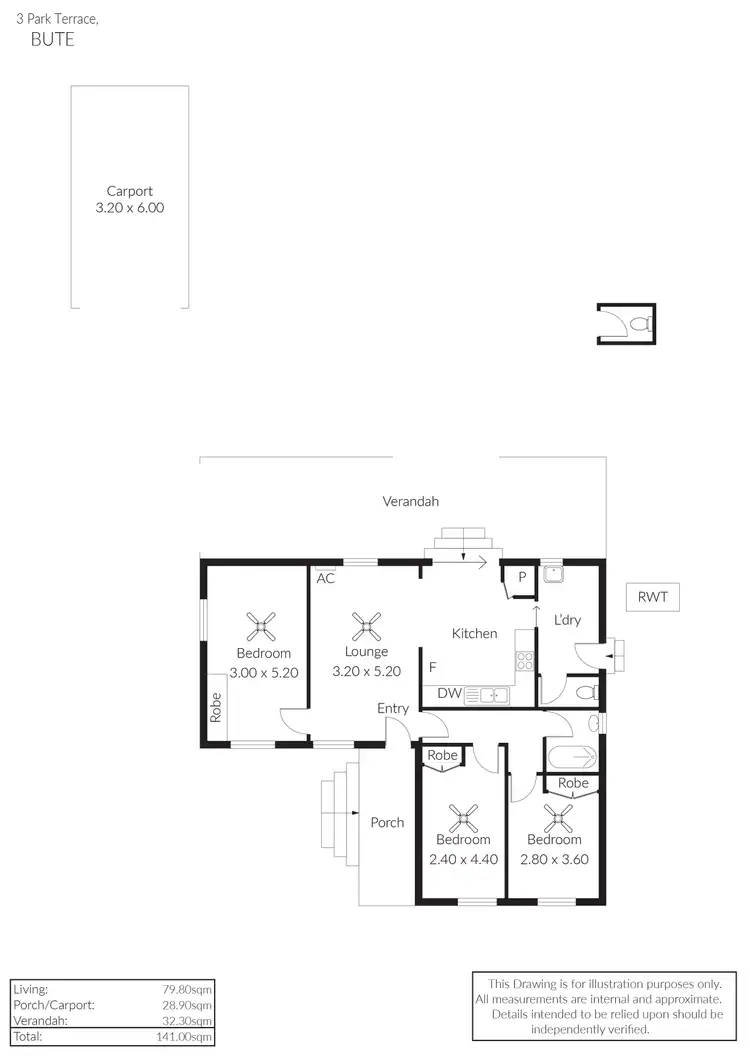 Floorplan of Homely house listing, 3 Park Terrace, Bute SA 5560