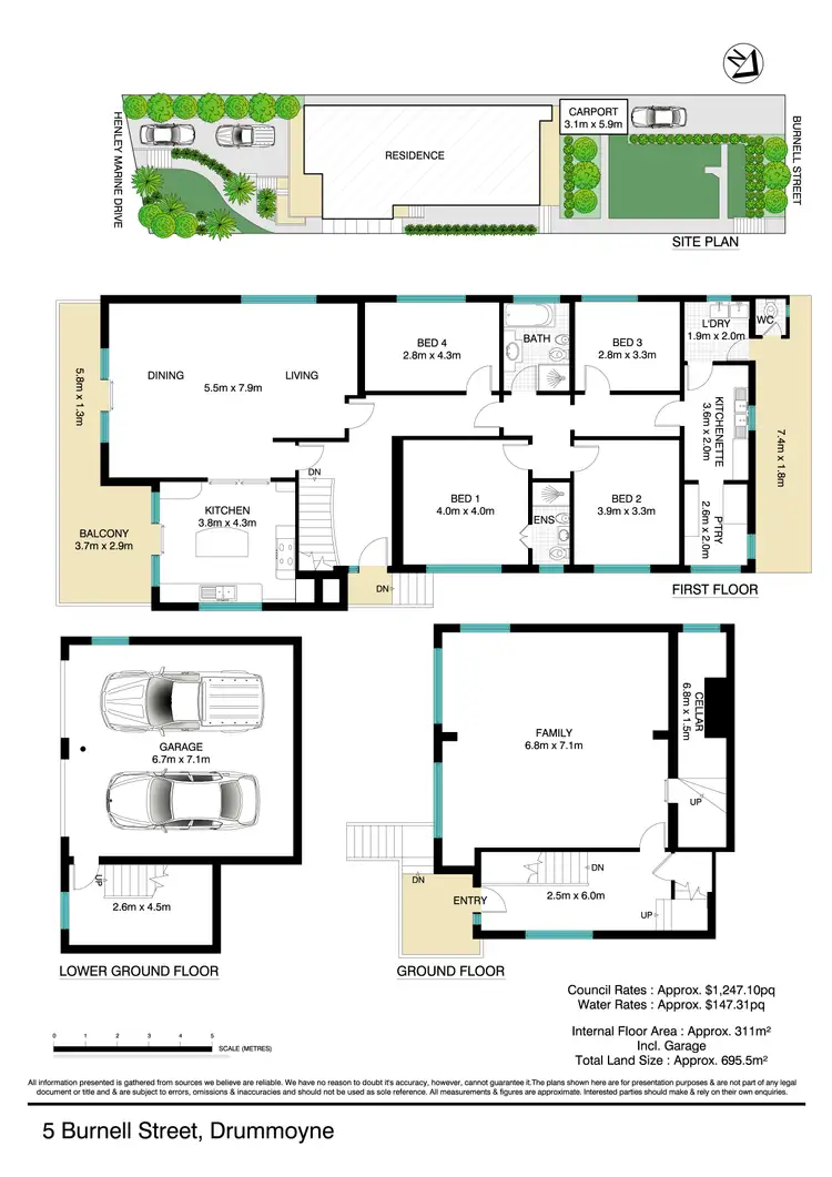 Floorplan of Homely house listing, 5 Burnell Street, Drummoyne NSW 2047
