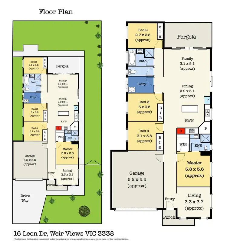Floorplan of Homely house listing, 16 Leon Drive, Weir Views VIC 3338