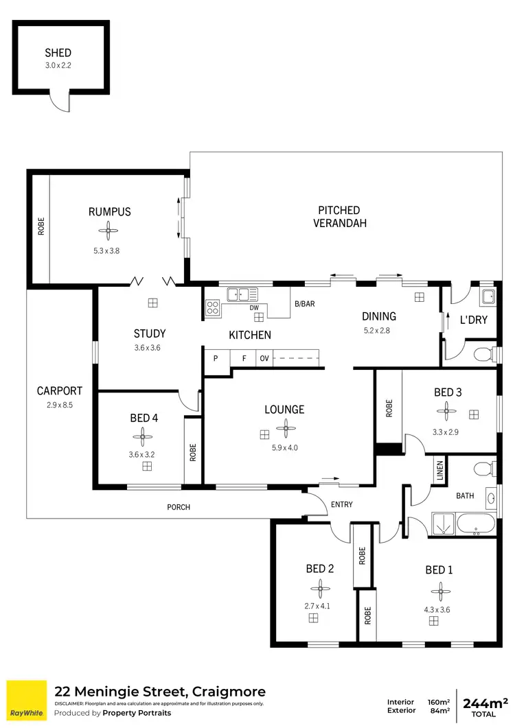 Floorplan of Homely house listing, 22 Meningie Street, Craigmore SA 5114