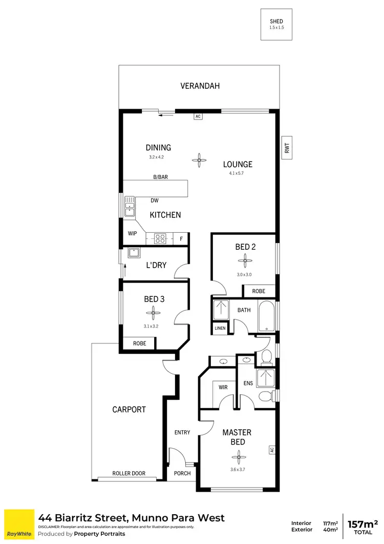 Floorplan of Homely house listing, 44 Biarritz Street, Munno Para West SA 5115