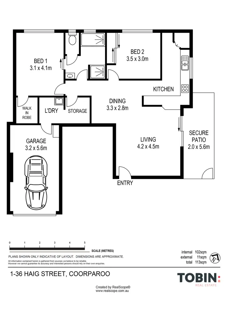 Floorplan of Homely unit listing, 1/36 Haig Street, Coorparoo QLD 4151