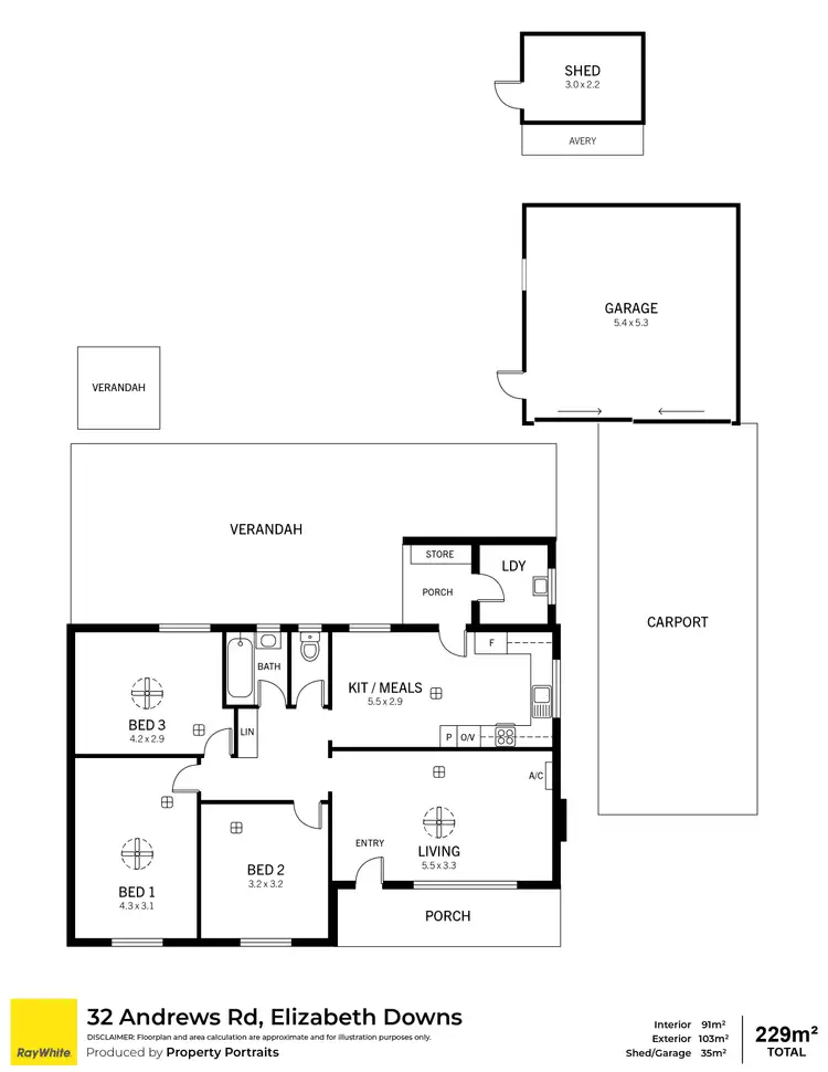 Floorplan of Homely house listing, 32 Andrews Road, Elizabeth Downs SA 5113