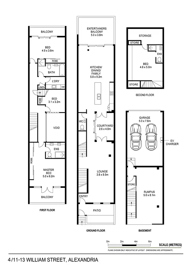 Floorplan of Homely townhouse listing, 4/11-13 William Street, Alexandria NSW 2015