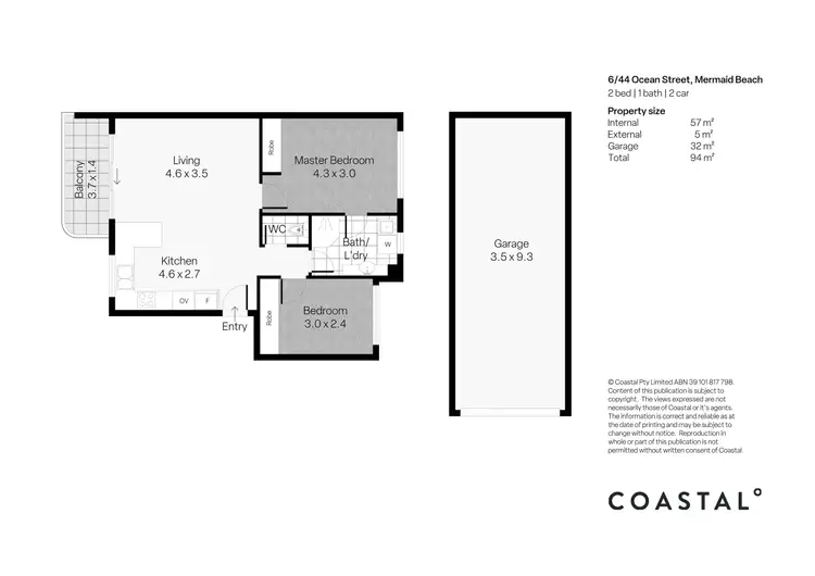 Floorplan of Homely unit listing, 6/44 Ocean Street, Mermaid Beach QLD 4218