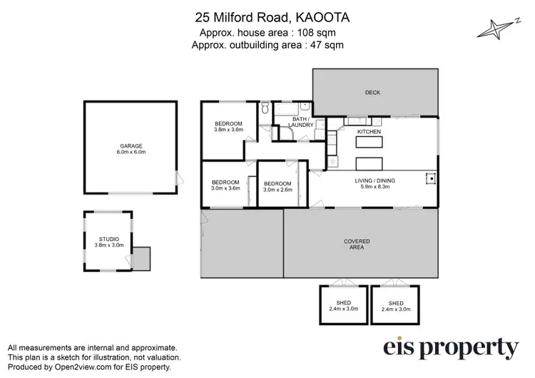 Floorplan of Homely house listing, 25 Milford Road, Kaoota TAS 7150