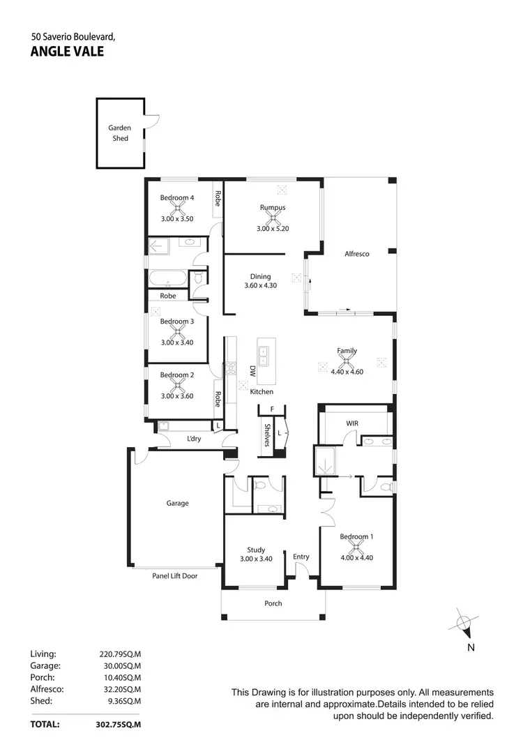 Floorplan of Homely house listing, 50 Saverio Boulevard, Angle Vale SA 5117