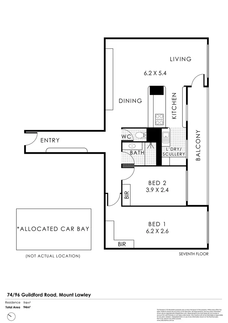 Floorplan of Homely apartment listing, 74/96 Guildford Road, Mount Lawley WA 6050