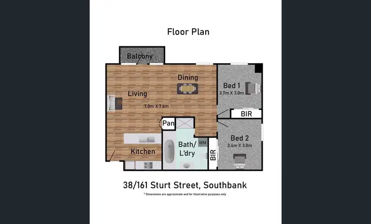 Floorplan of Homely apartment listing, 38/161 Sturt Street, Southbank VIC 3006
