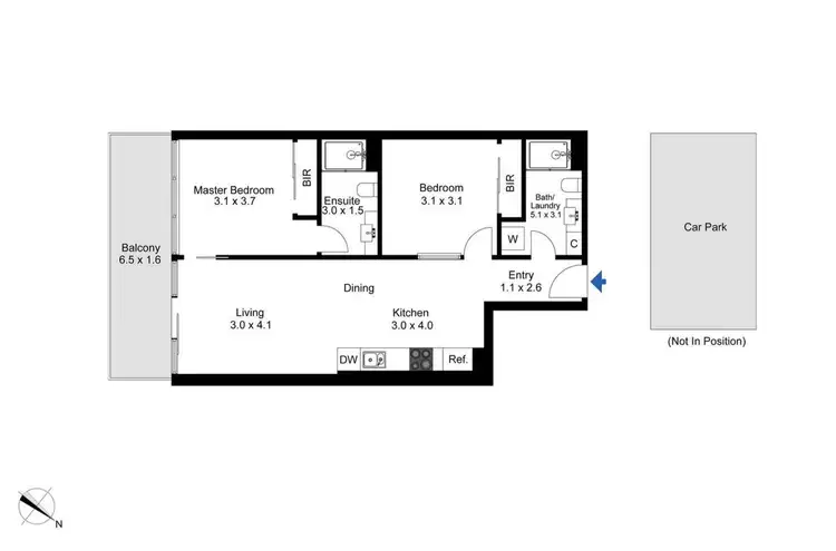 Floorplan of Homely apartment listing, 2901/118 Kavanagh Street, Southbank VIC 3006