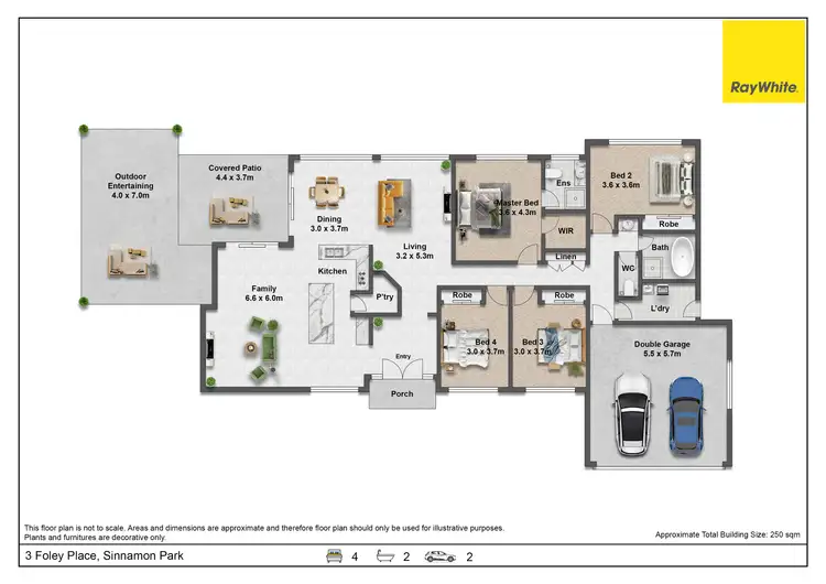 Floorplan of Homely house listing, 3 Foley Place, Sinnamon Park QLD 4073