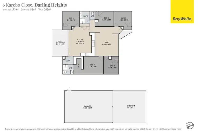 Floorplan of Homely house listing, 6 Karebo Close, Darling Heights QLD 4350