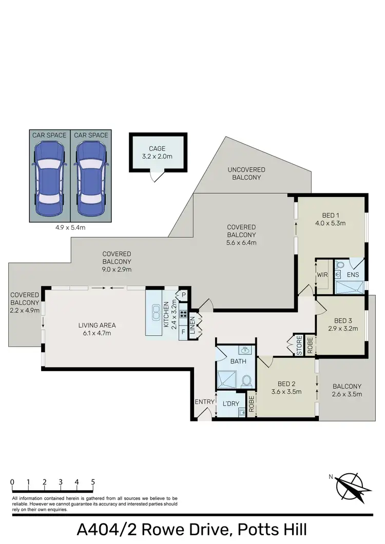 Floorplan of Homely unit listing, A404/2 Rowe Drive, Potts Hill NSW 2143