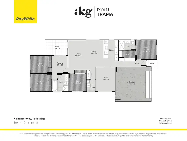 Floorplan of Homely house listing, 4 Spencer Way, Park Ridge QLD 4125