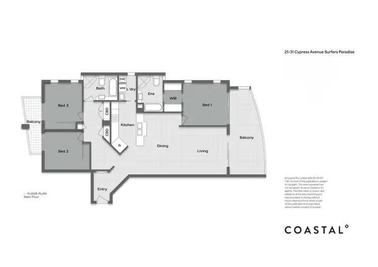 Floorplan of Homely apartment listing, 321/21-31 Cypress Avenue, Surfers Paradise QLD 4217