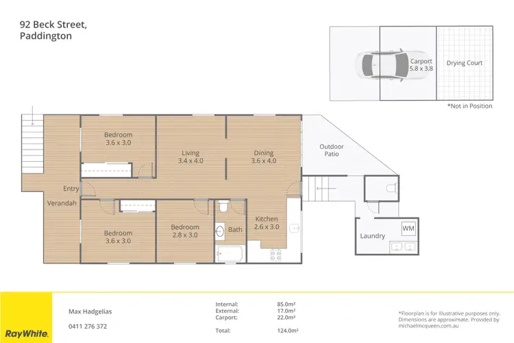 Floorplan of Homely house listing, 92 Beck Street, Paddington QLD 4064