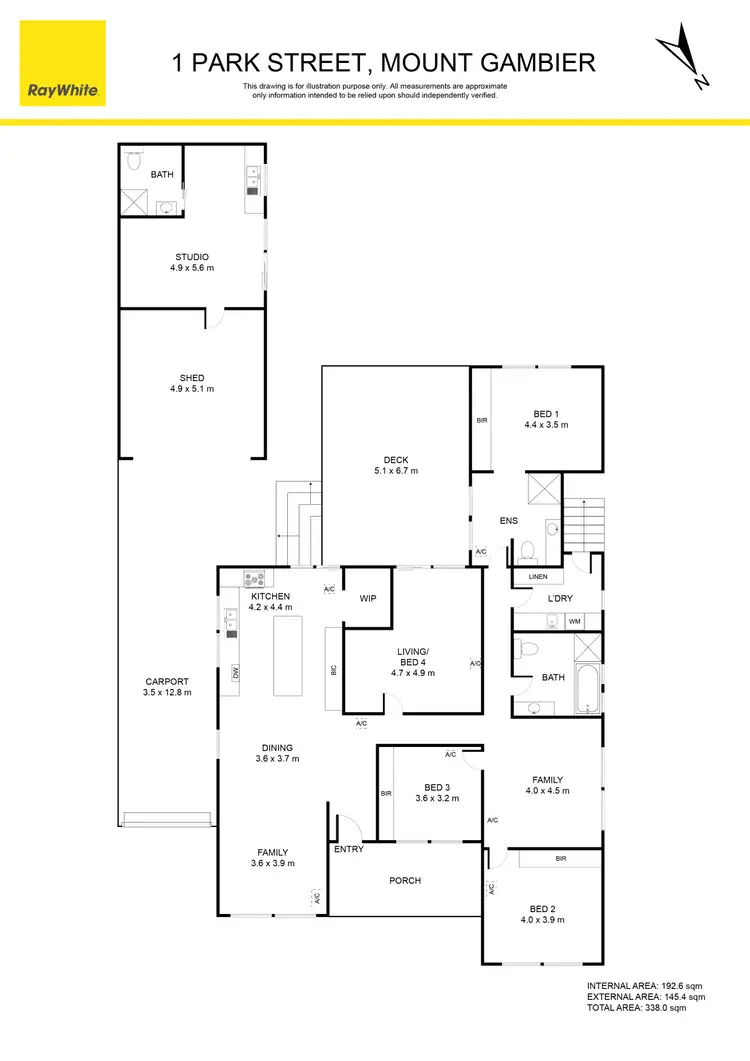Floorplan of Homely house listing, 1 Park Street, Mount Gambier SA 5290