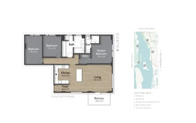 Floorplan of Homely apartment listing, 4/72 Marine Parade, Southport QLD 4215