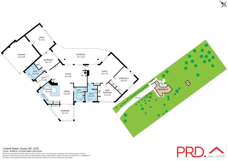 Floorplan of Homely house listing, 1 Island Street, Clunes VIC 3370