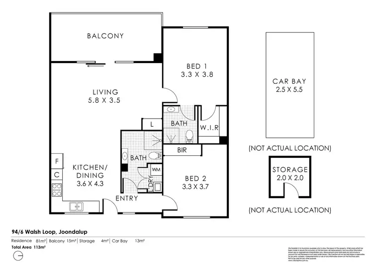 Floorplan of Homely house listing, 94/6 Walsh Loop, Joondalup WA 6027