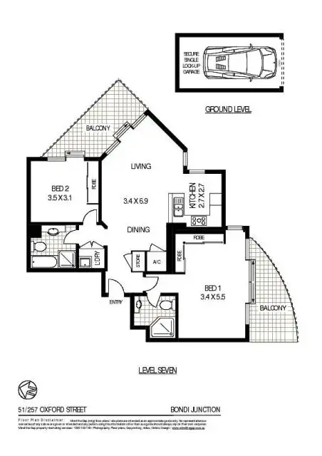 Floorplan of Homely unit listing, 51/257 Oxford Street, Bondi Junction NSW 2022