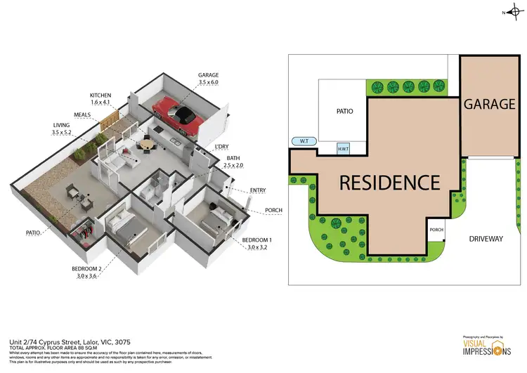 Floorplan of Homely unit listing, 2/74 Cyprus Street, Lalor VIC 3075