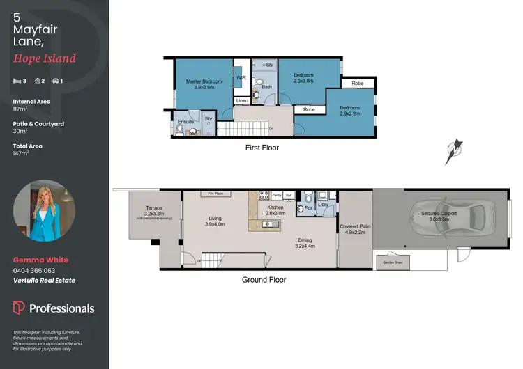 Floorplan of Homely townhouse listing, 5 Mayfair Lane, Hope Island QLD 4212