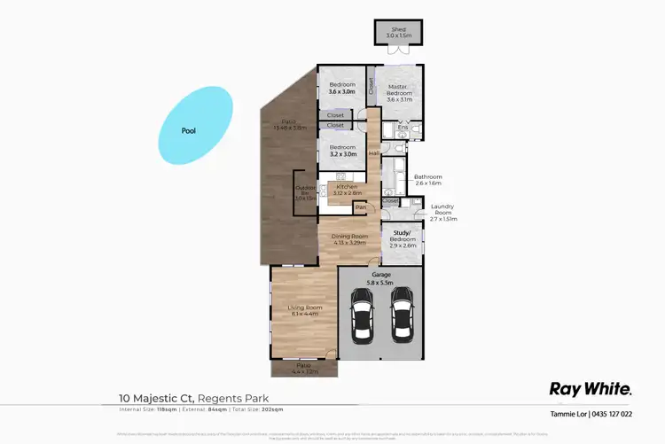 Floorplan of Homely house listing, 10 Majestic Court, Regents Park QLD 4118