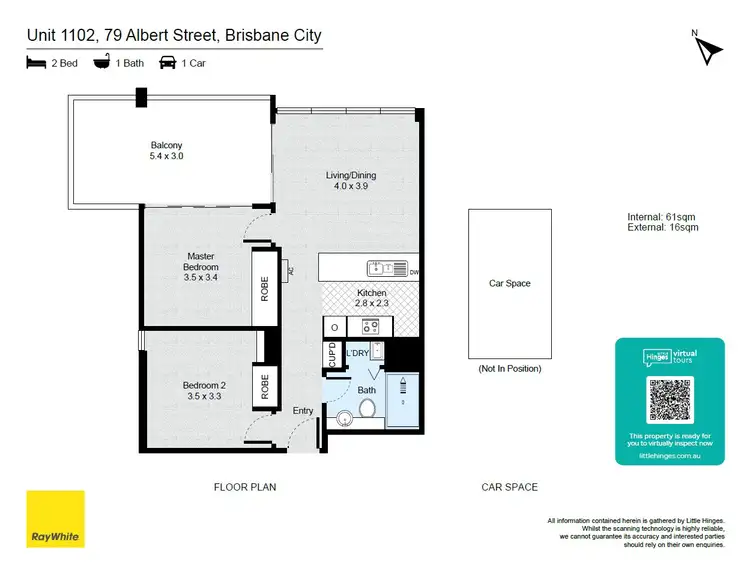 Floorplan of Homely apartment listing, 1102/79 Albert Street, Brisbane City QLD 4000