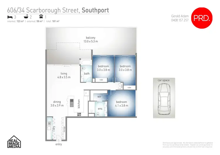 Floorplan of Homely apartment listing, 606/34 Scarborough Street, Southport QLD 4215