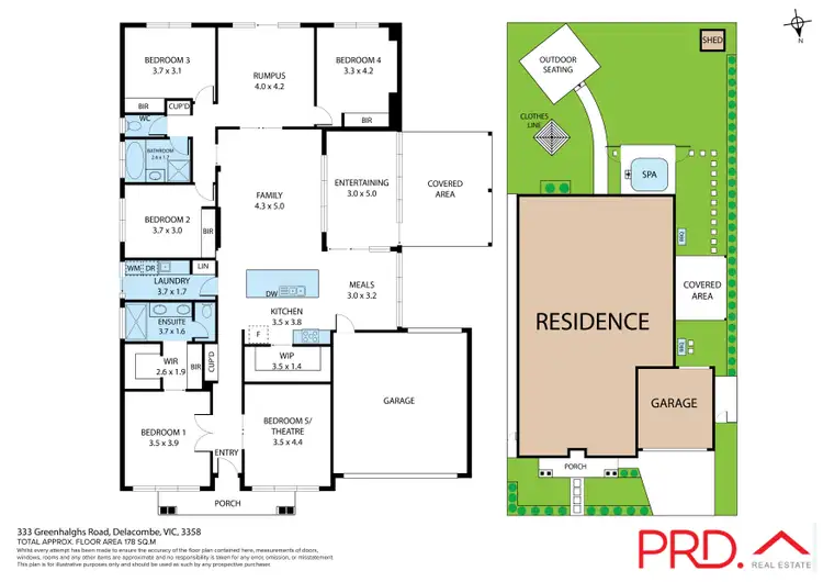 Floorplan of Homely house listing, 333 Greenhalghs Road, Winter Valley VIC 3358