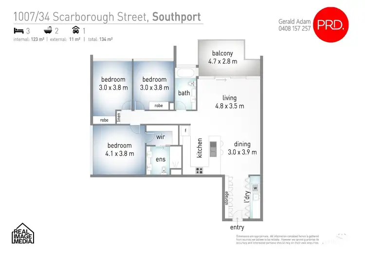 Floorplan of Homely apartment listing, 1007/34 Scarborough Street, Southport QLD 4215