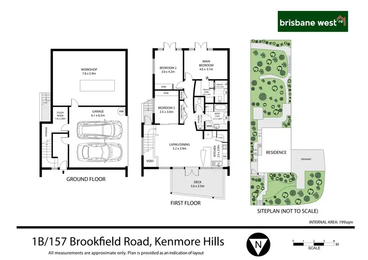 Floorplan of Homely townhouse listing, 1B/157 Brookfield Road, Kenmore Hills QLD 4069
