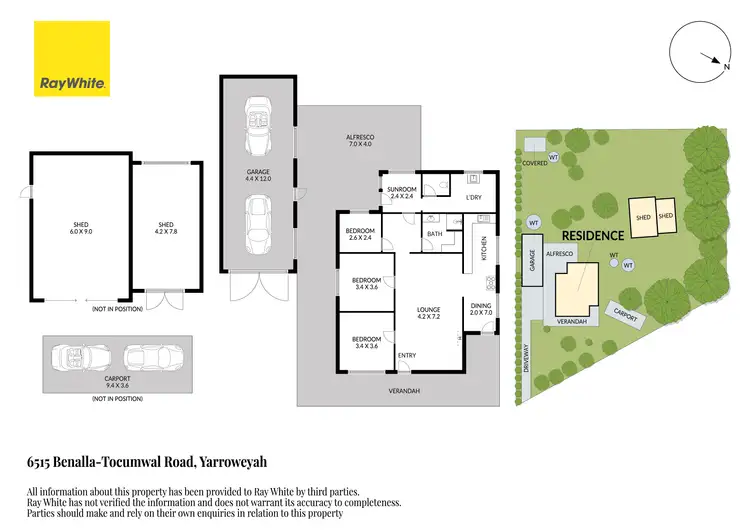 Floorplan of Homely house listing, 6515 Benalla-Tocumwal Rd, Yarroweyah VIC 3644