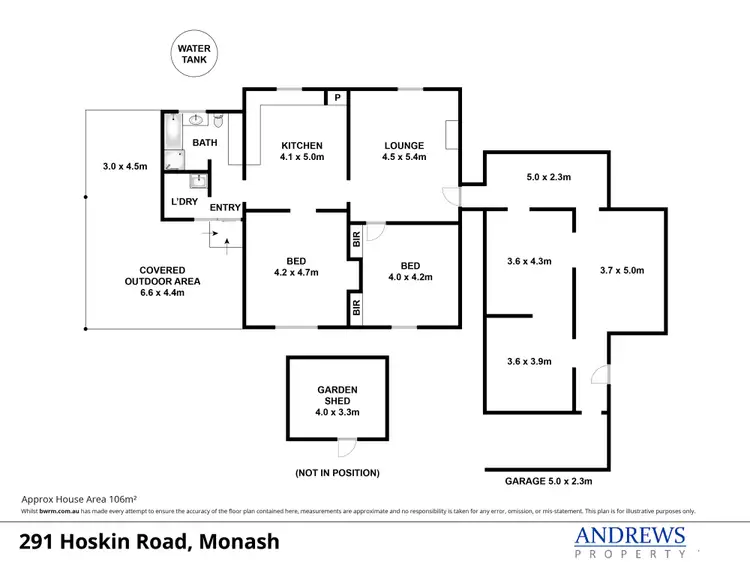 Floorplan of Homely house listing, 291 Hoskin Road, Monash SA 5342