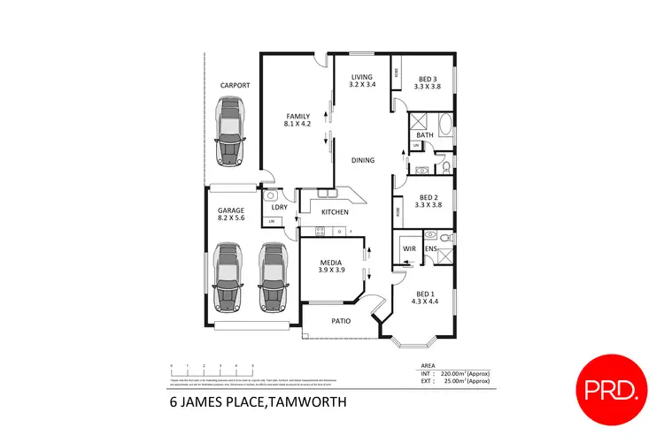 Floorplan of Homely house listing, 6 James Place, Tamworth NSW 2340