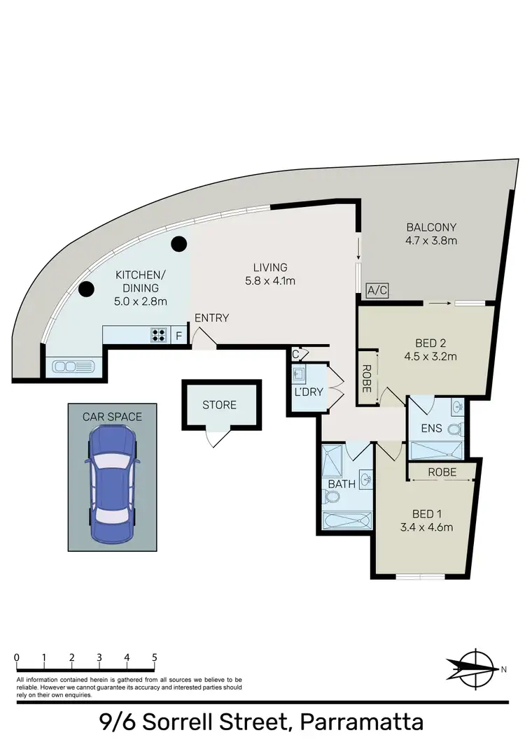 Floorplan of Homely apartment listing, 9/6 Sorrell Street, Parramatta NSW 2150