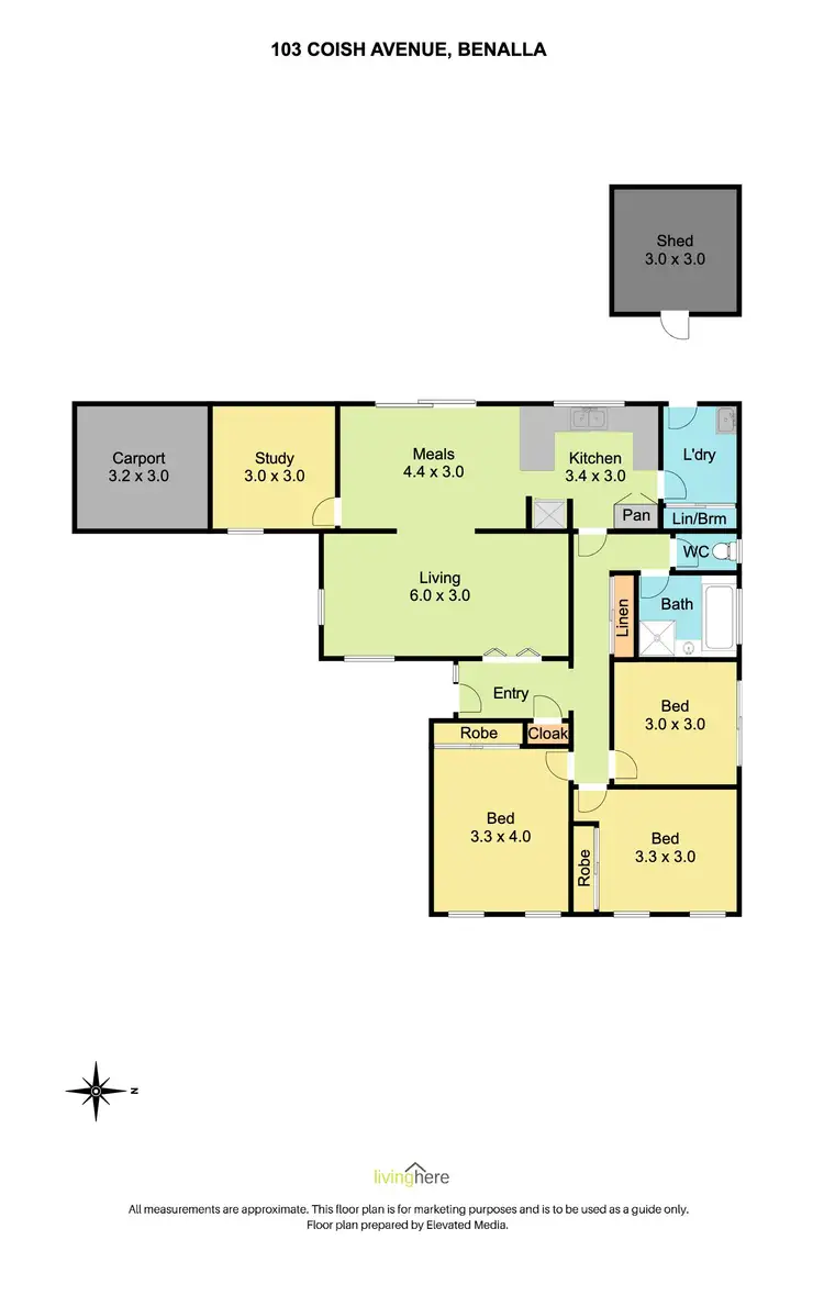 Floorplan of Homely house listing, 103 Coish Avenue, Benalla VIC 3672