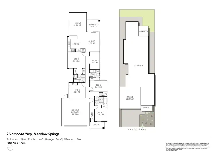 Floorplan of Homely house listing, 2 Vamoose Way, Meadow Springs WA 6210