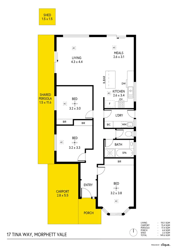 Floorplan of Homely house listing, 17 Tina Way, Morphett Vale SA 5162