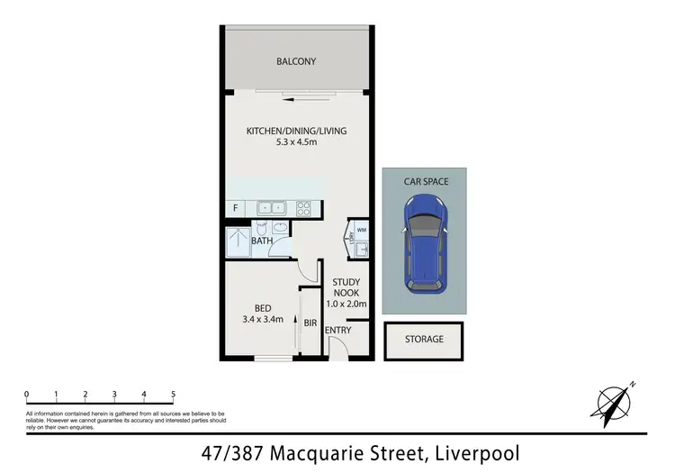 Floorplan of Homely apartment listing, 47/387 Macquarie Street, Liverpool NSW 2170